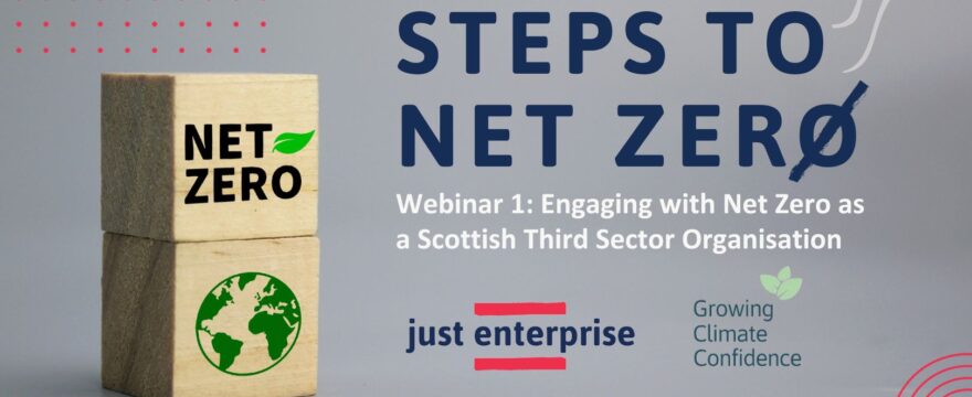 Title slide of Steps to Net Zero Webinar 1